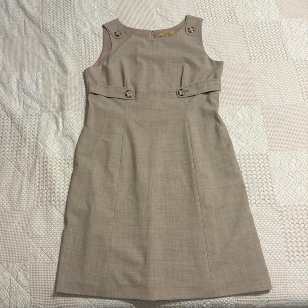 Alex Marie Tan Office Classic Dress w/ Buttons Size: 16